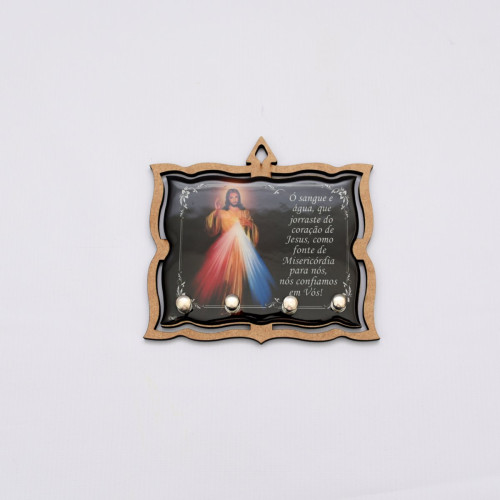 Adorno/Porta Chave MDF Jesus Misericordioso