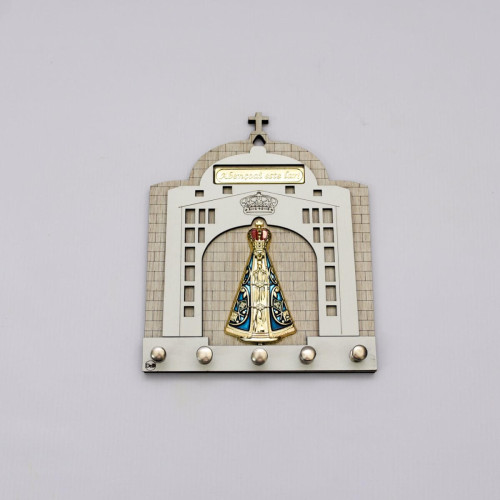 Adorno/Porta Chave MDF Aparecida Branco