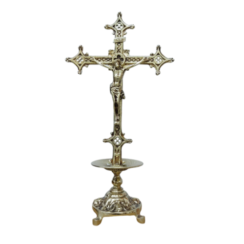 Crucifixo Bronze Pé Anjo 