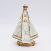 Imagem Gesso Artesanal Aparecida Pérola ..